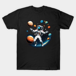 Astronaut floating in space T-Shirt